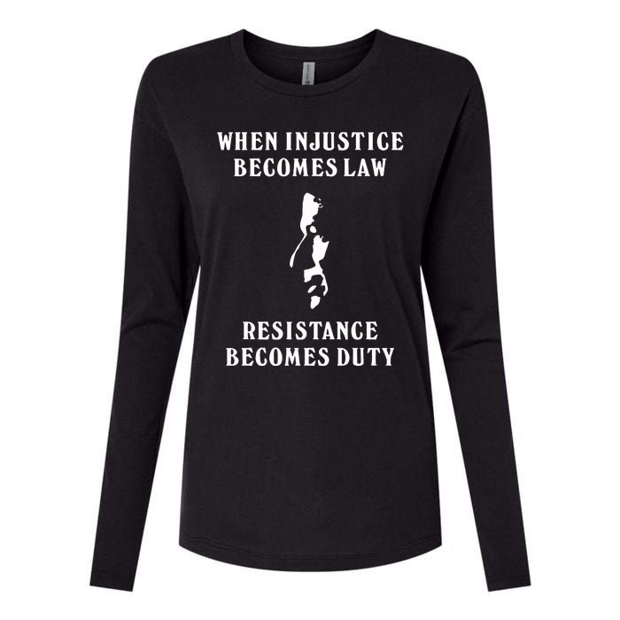 Shehr Bano When Injustice Becomes Law Resistance Becomes Duty Womens Cotton Relaxed Long Sleeve T-Shirt