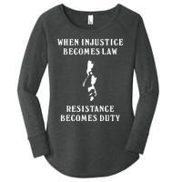 Shehr Bano When Injustice Becomes Law Resistance Becomes Duty Women's Perfect Tri Tunic Long Sleeve Shirt