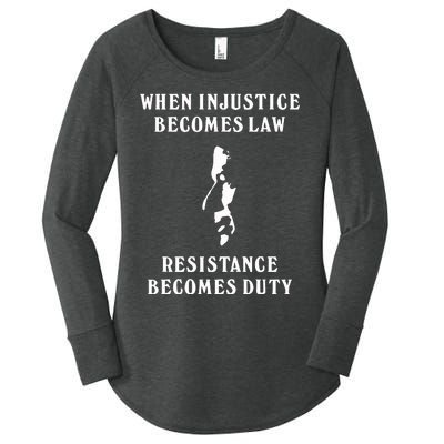 Shehr Bano When Injustice Becomes Law Resistance Becomes Duty Women's Perfect Tri Tunic Long Sleeve Shirt