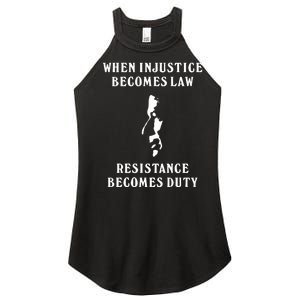 Shehr Bano When Injustice Becomes Law Resistance Becomes Duty Women’s Perfect Tri Rocker Tank