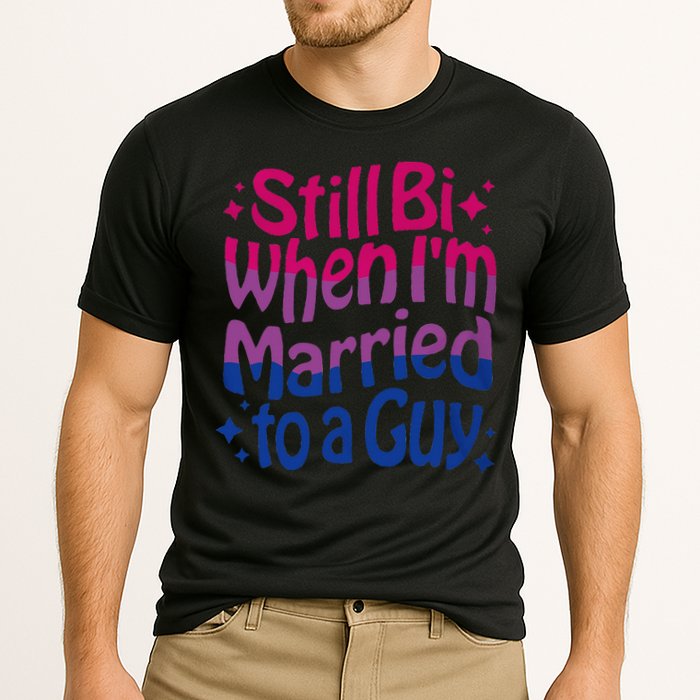 Still Bi When Married To A Guy Bisexual Guy Pride Parade Cooling Performance Crew T-Shirt