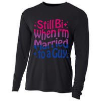 Still Bi When Married To A Guy Bisexual Guy Pride Parade Cooling Performance Long Sleeve Crew