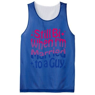 Still Bi When Married To A Guy Bisexual Guy Pride Parade Mesh Reversible Basketball Jersey Tank