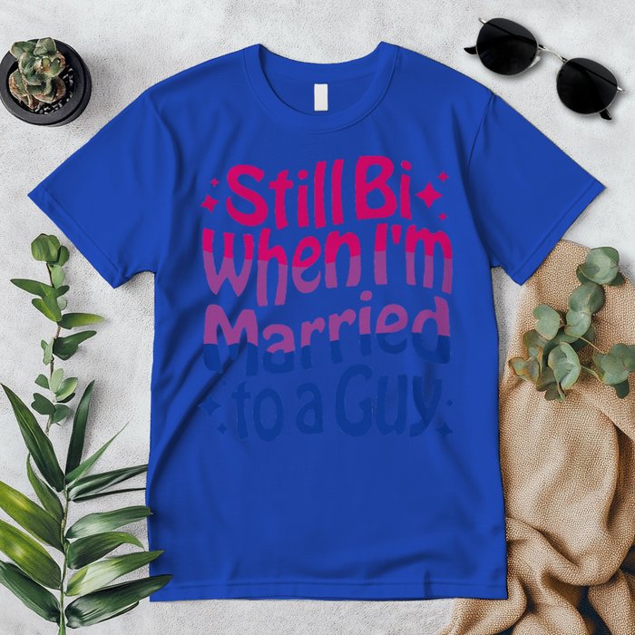 Still Bi When Married To A Guy Bisexual Guy Pride Parade Premium T-Shirt