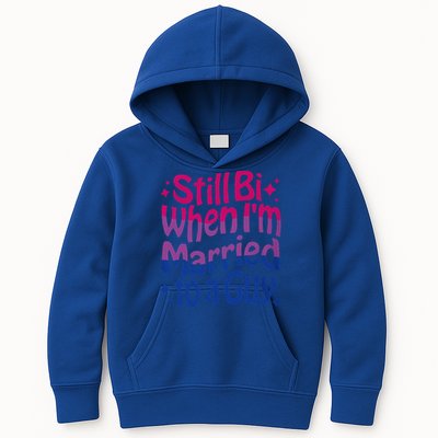 Still Bi When Married To A Guy Bisexual Guy Pride Parade Kids Hoodie