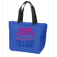 Still Bi When Married To A Guy Bisexual Guy Pride Parade Zip Tote Bag