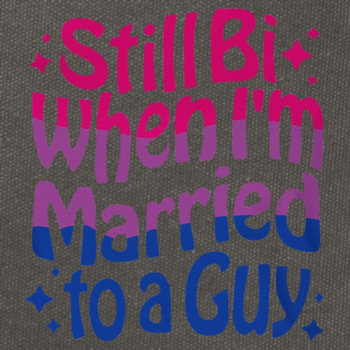 Still Bi When Married To A Guy Bisexual Guy Pride Parade Cotton Canvas Backpack