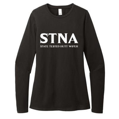 STNA Butt Wiper State Tested Nursing Assistant Womens CVC Long Sleeve Shirt