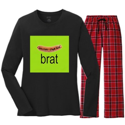 Snazzyseagull Brat Wurst Women's Long Sleeve Flannel Pajama Set 