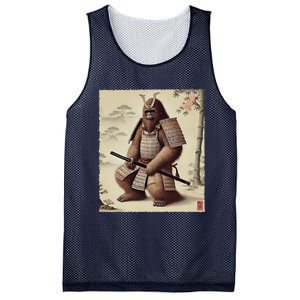 Samurai Bigfoot Warrior Japanese Armor Mythical Sasquatch Mesh Reversible Basketball Jersey Tank