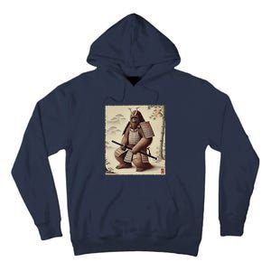 Samurai Bigfoot Warrior Japanese Armor Mythical Sasquatch Tall Hoodie