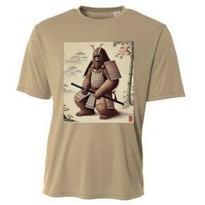 Samurai Bigfoot Warrior Japanese Armor Mythical Sasquatch Cooling Performance Crew T-Shirt