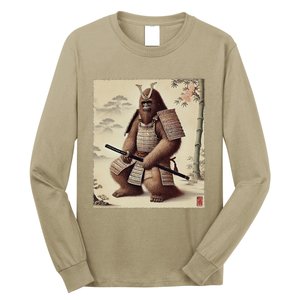 Samurai Bigfoot Warrior Japanese Armor Mythical Sasquatch Long Sleeve Shirt