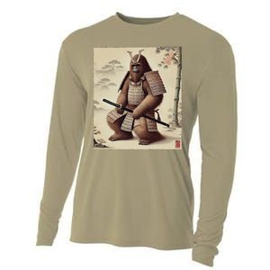 Samurai Bigfoot Warrior Japanese Armor Mythical Sasquatch Cooling Performance Long Sleeve Crew