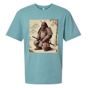 Samurai Bigfoot Warrior Japanese Armor Mythical Sasquatch Sueded Cloud Jersey T-Shirt