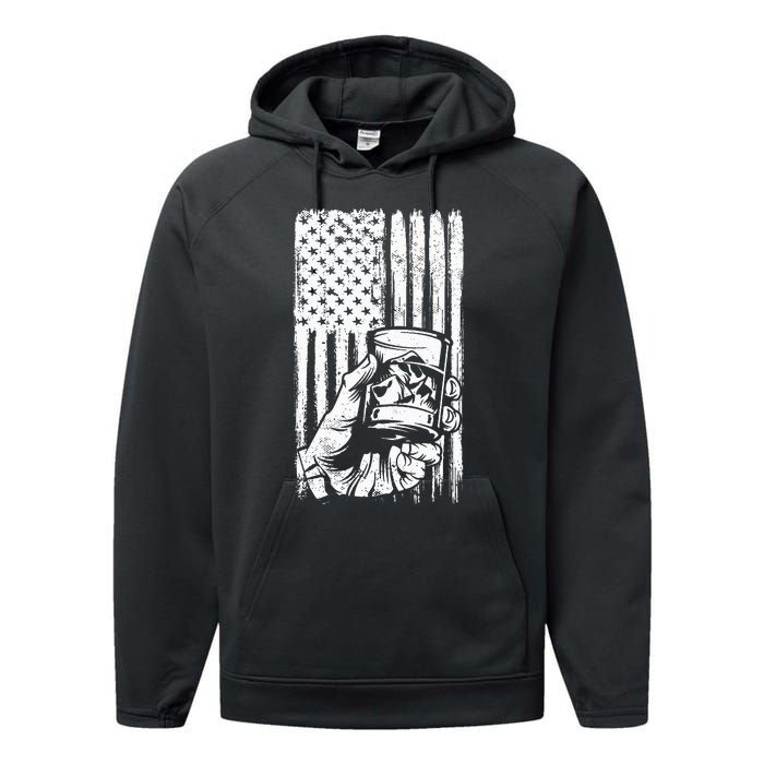 Scotch Bourbon Whisky Performance Fleece Hoodie