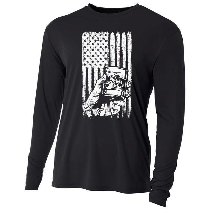 Scotch Bourbon Whisky Cooling Performance Long Sleeve Crew