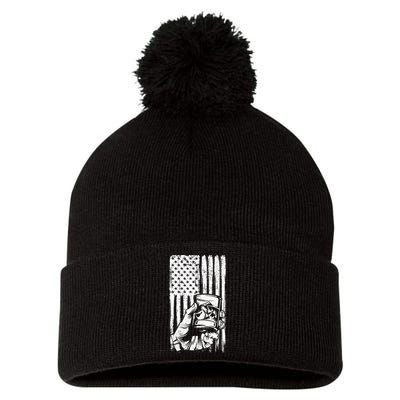 Scotch Bourbon Whisky Pom Pom 12in Knit Beanie