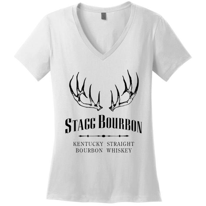 Stagg Bourbon Whiskey Kentucky Distillery Women's V-Neck T-Shirt