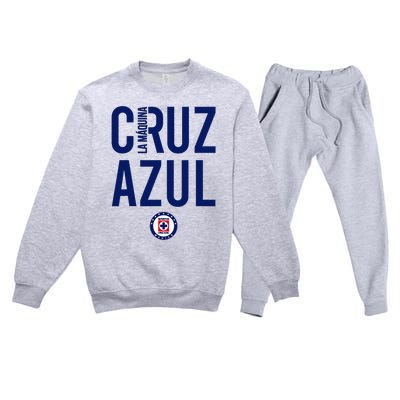 Score Big With Our Exclusive Collection Of Cruz Azul Gear Premium Crewneck Sweatsuit Set