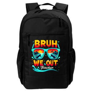 Sunset Bruh We Out Teacher Glasses Summer Gift Daily Commute Backpack