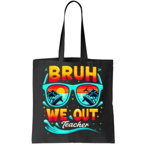 Sunset Bruh We Out Teacher Glasses Summer Gift Tote Bag