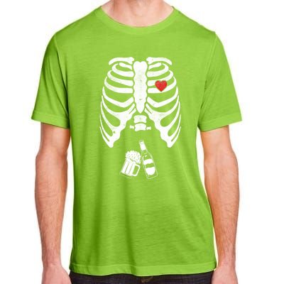 Skeleton Beer Xray Pregnancy Announcet Dad Cute Halloween Gift Adult ChromaSoft Performance T-Shirt