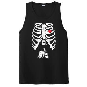 Skeleton Beer Xray Pregnancy Announcet Dad Cute Halloween Gift PosiCharge Competitor Tank