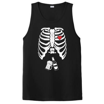 Skeleton Beer Xray Pregnancy Announcet Dad Cute Halloween Gift PosiCharge Competitor Tank