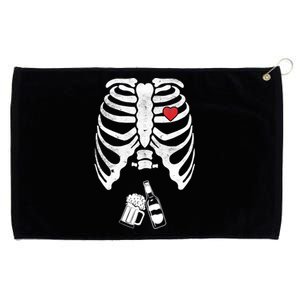 Skeleton Beer Xray Pregnancy Announcet Dad Cute Halloween Gift Grommeted Golf Towel