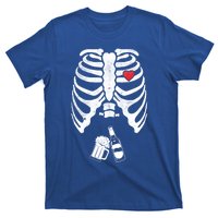 Skeleton Beer Xray Pregnancy Announcet Dad Cute Halloween Gift T-Shirt