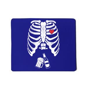 Skeleton Beer Xray Pregnancy Announcet Dad Cute Halloween Gift Mousepad