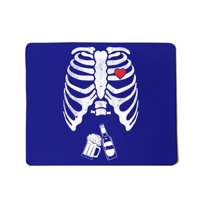 Skeleton Beer Xray Pregnancy Announcet Dad Cute Halloween Gift Mousepad