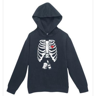 Skeleton Beer Xray Pregnancy Announcet Dad Cute Halloween Gift Urban Pullover Hoodie