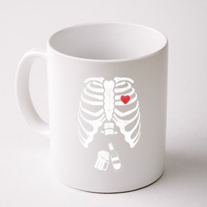 Skeleton Beer Xray Pregnancy Announcet Dad Cute Halloween Gift Coffee Mug