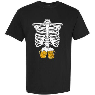 Skeleton Beer Xray Pregnancy Announcement Dad Garment-Dyed Heavyweight T-Shirt