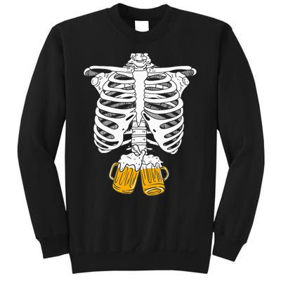 Skeleton Beer Xray Pregnancy Announcement Dad Sweatshirt