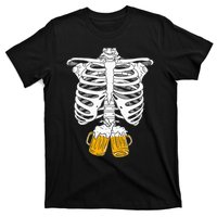 Skeleton Beer Xray Pregnancy Announcement Dad T-Shirt