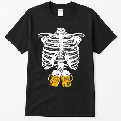 Skeleton Beer Xray Pregnancy Announcement Dad Tall T-Shirt