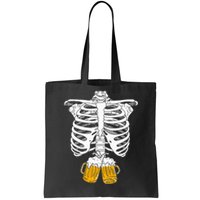 Skeleton Beer Xray Pregnancy Announcement Dad Tote Bag