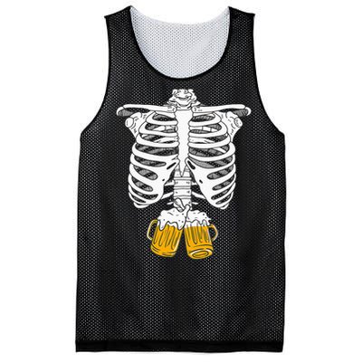 Skeleton Beer Xray Pregnancy Announcement Dad Mesh Reversible Basketball Jersey Tank