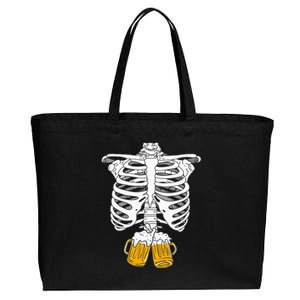 Skeleton Beer Xray Pregnancy Announcement Dad Cotton Canvas Jumbo Tote