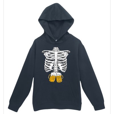 Skeleton Beer Xray Pregnancy Announcement Dad Urban Pullover Hoodie