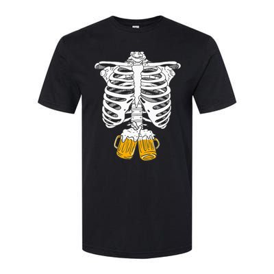 Skeleton Beer Xray Pregnancy Announcement Dad Softstyle CVC T-Shirt