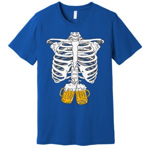 Skeleton Beer Xray Pregnancy Announcement Dad Premium T-Shirt