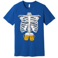 Skeleton Beer Xray Pregnancy Announcement Dad Premium T-Shirt