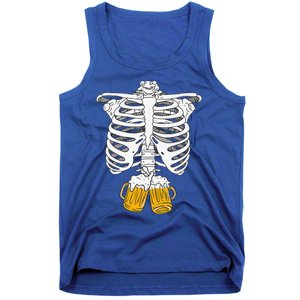 Skeleton Beer Xray Pregnancy Announcement Dad Tank Top