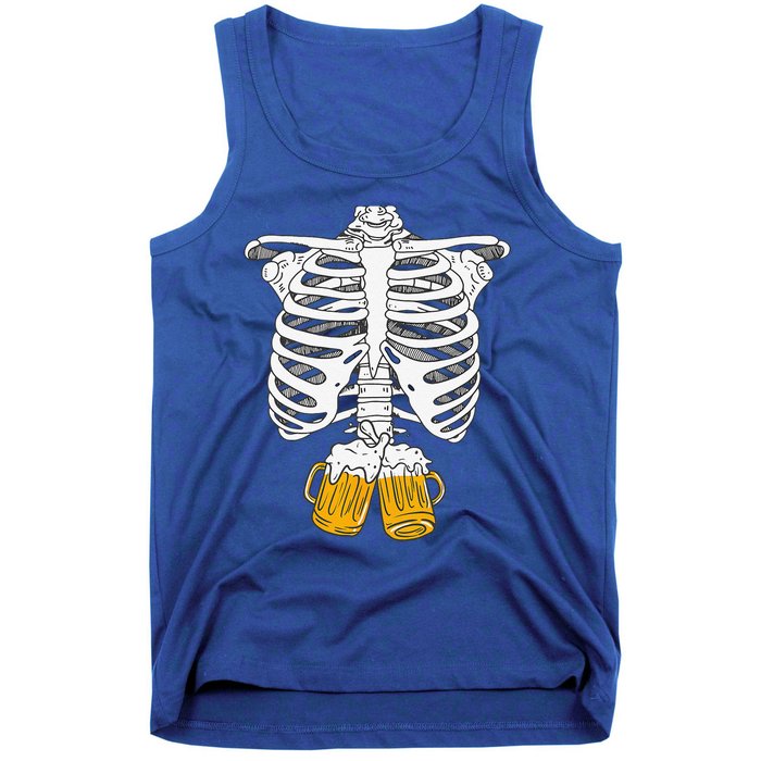 Skeleton Beer Xray Pregnancy Announcement Dad Tank Top