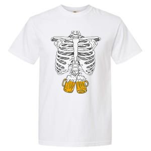 Skeleton Beer Xray Pregnancy Announcement Dad Garment-Dyed Heavyweight T-Shirt