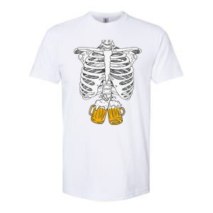 Skeleton Beer Xray Pregnancy Announcement Dad Softstyle CVC T-Shirt